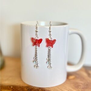 Handmade butterfly bubble earrings 🦋🫧